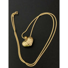 Load image into Gallery viewer, 18K Saudi Gold Necklace 17.50&quot; Chain with Puffed Heart Pendant 3.20 grams - Rafant
