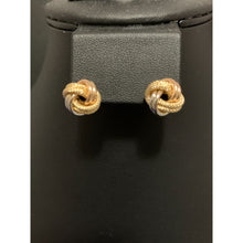 Load image into Gallery viewer, 18K Gold Earrings Stud Knot White Yellow Rose Gold - Rafant
