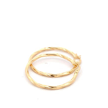 Load image into Gallery viewer, 18K Yellow Gold Earrings Hoops Spiral 1.46 grams - Rafant
