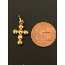 Load image into Gallery viewer, 18K Gold Pendant Cross Beaded 1.08 grams - Rafant
