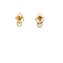 Load image into Gallery viewer, 18K Gold Earrings Heart Infinity Stud Post Earrings 1 gram Small - Rafant
