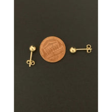 Load image into Gallery viewer, 18K Gold Earrings Stud Balls Polished Small 1.26 grams - Rafant
