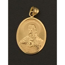 Load image into Gallery viewer, 18K Gold Pendant Religious Oval Mother Mary Jesus Christ 2.23 grams - Rafant
