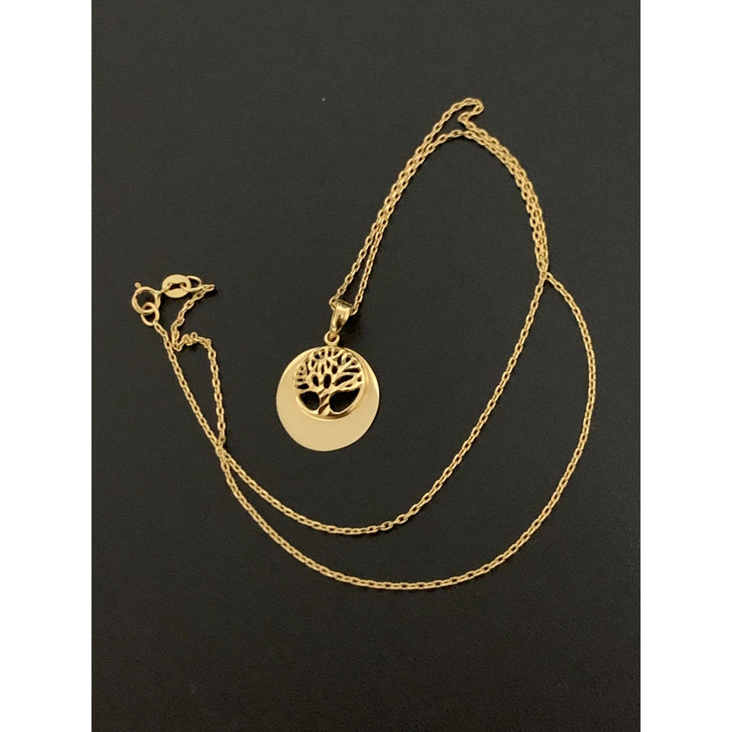 18K Gold Necklace Chain Cable 15.75