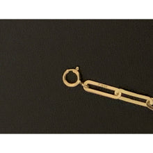 Load image into Gallery viewer, 18K Gold Bracelet Paper Clips Chain Link 7.25 inches 1.38 grams - Rafant

