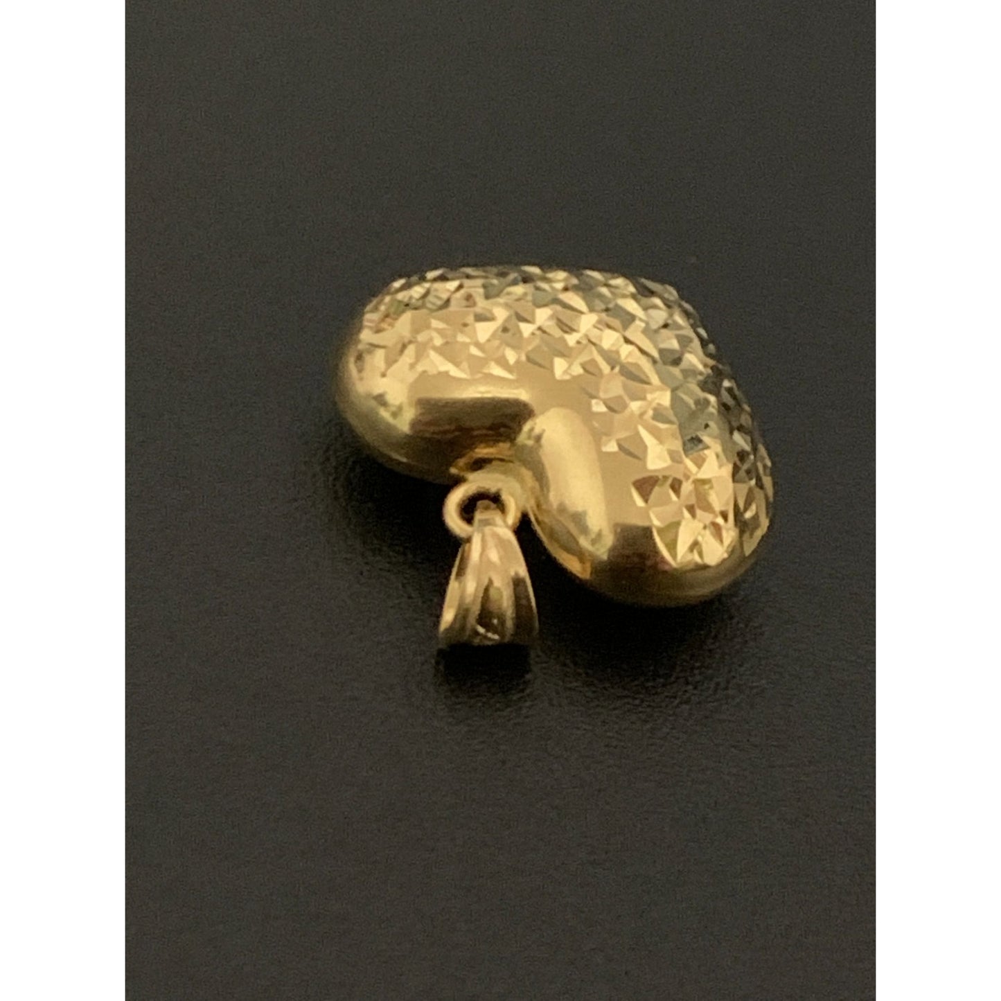 18K Gold Pendant Puffed Heart 1.77 grams - Rafant