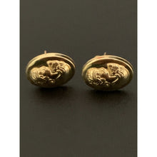 Load image into Gallery viewer, 18K Gold Earrings Stud Woman Lady Oval 1.14 grams - Rafant
