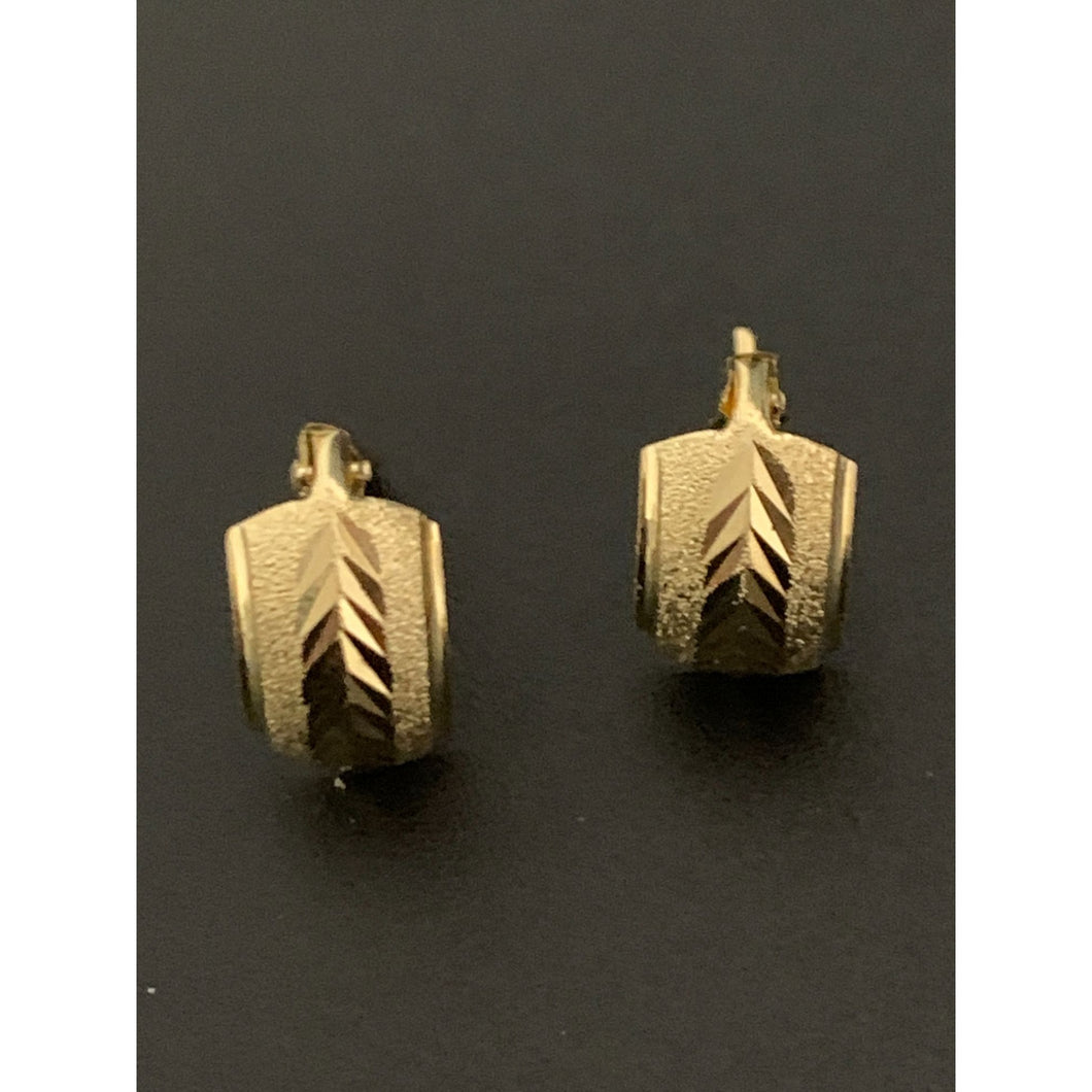 18K Gold Earrings French Clips 1.18 grams - Rafant