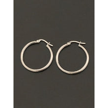 Load image into Gallery viewer, 18K White Gold Earrings Hoops Loops - Rafant
