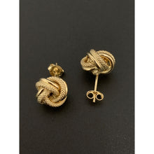 Load image into Gallery viewer, 18K Gold Earrings Stud Knot 2.22 grams - Rafant
