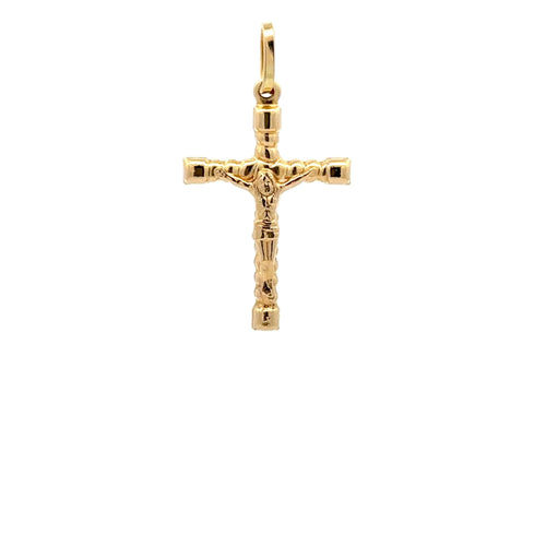 18K Gold Pendant Cross Jesus Christ Religious 1.30 grams - Rafant