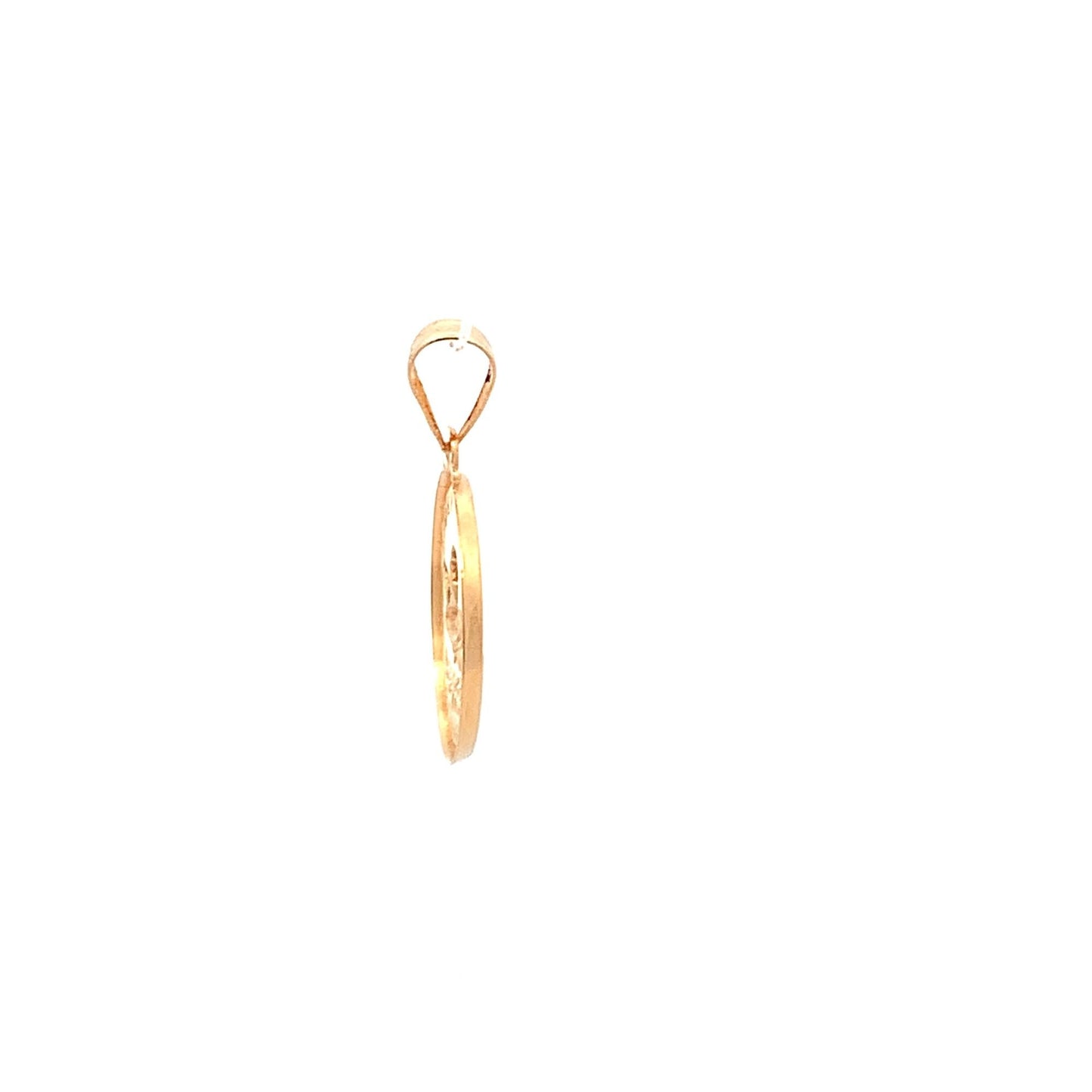 18K Yellow Gold Pendant Round Circle 1.46 grams - Rafant