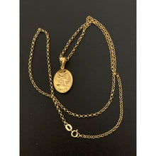 Load image into Gallery viewer, 18K Gold Necklace Chain Rolo 17.50 inches Woman Lady Pendant 2.21grams - Rafant
