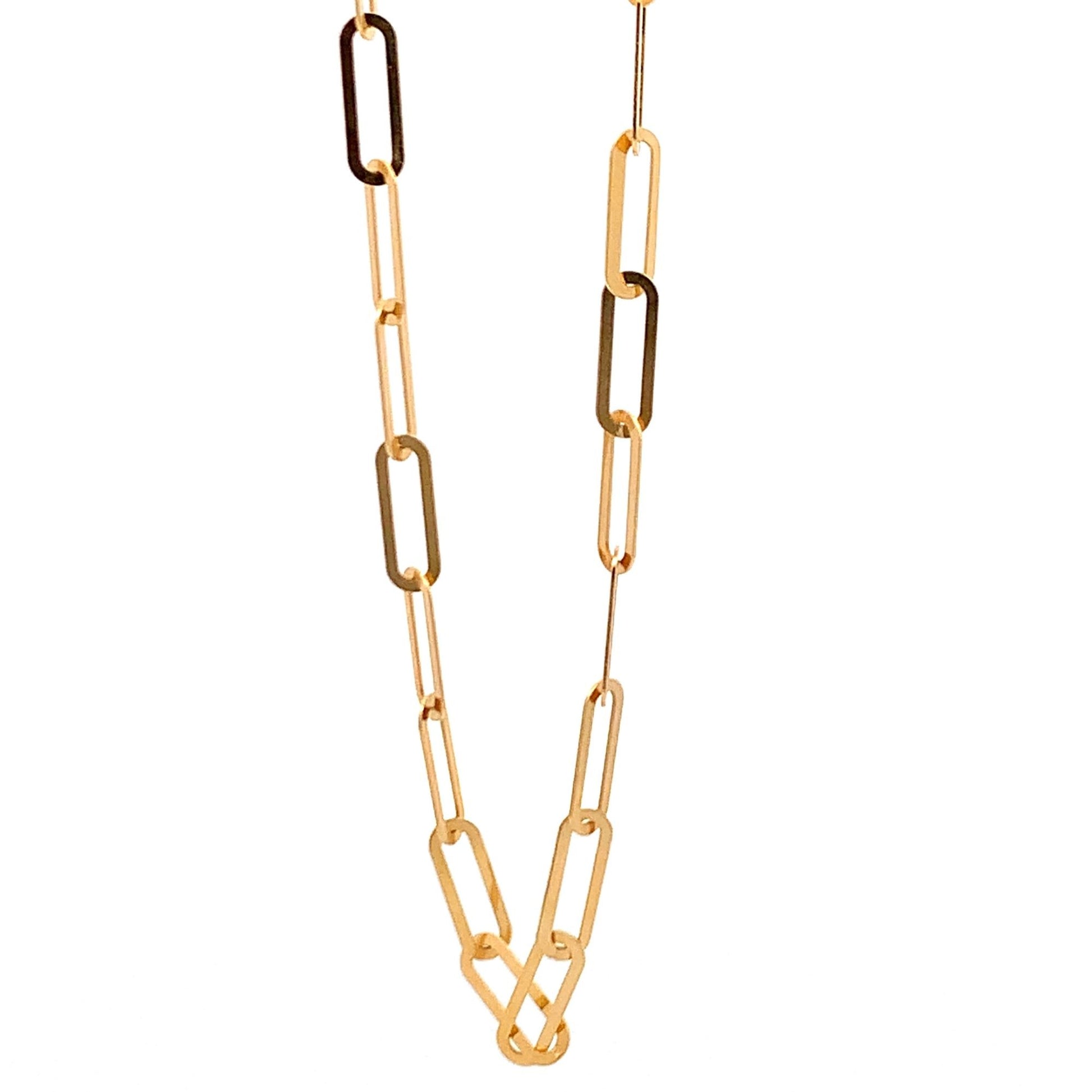 18K Yellow Gold Bracelet Paperclip Link 1.72 grams 7 inches - Rafant