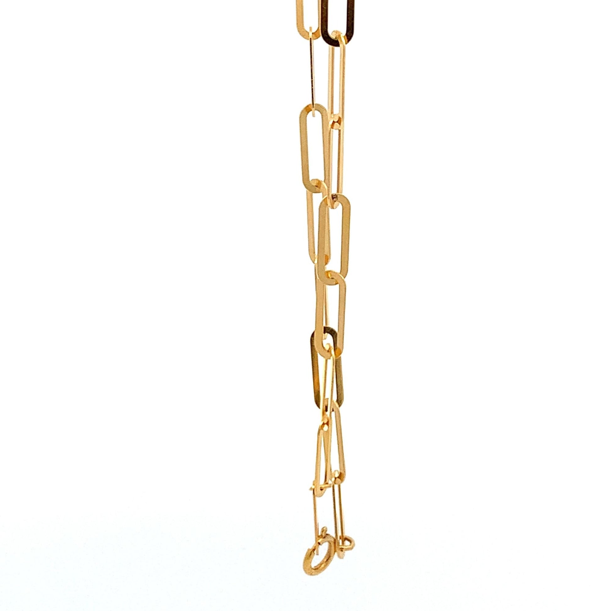 18K Yellow Gold Bracelet Paperclip Link 1.72 grams 7 inches - Rafant