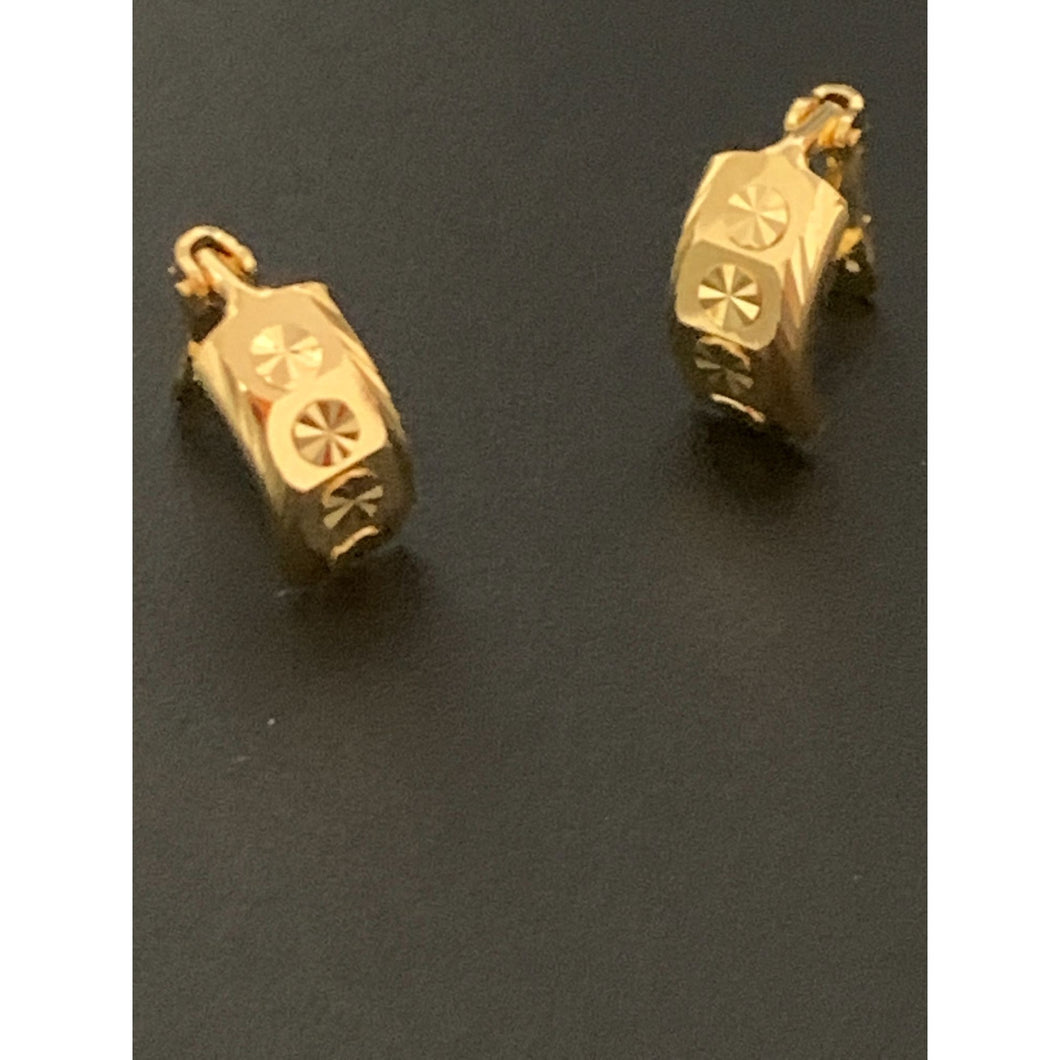 18K Gold Earrings French Clips 1.60 grams - Rafant