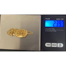 Load image into Gallery viewer, 18K Gold Gold Necklace Chain 17.75 Inches with Woman Lady Pendant 2.39 grams - Rafant
