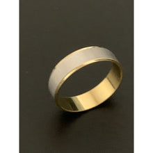 Load image into Gallery viewer, 18K Gold Ring Wedding Band Two Tone Yellow White 2.62 grams S6.5 - Rafant
