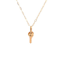 Load image into Gallery viewer, 18K Yellow Gold Necklace Chain 18 inches Heart Pendant 1.53 grams - Rafant
