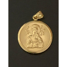 Load image into Gallery viewer, New Real 18K Saudi Gold Mother Mary Jesus Christ Round Circle Pendant - Rafant
