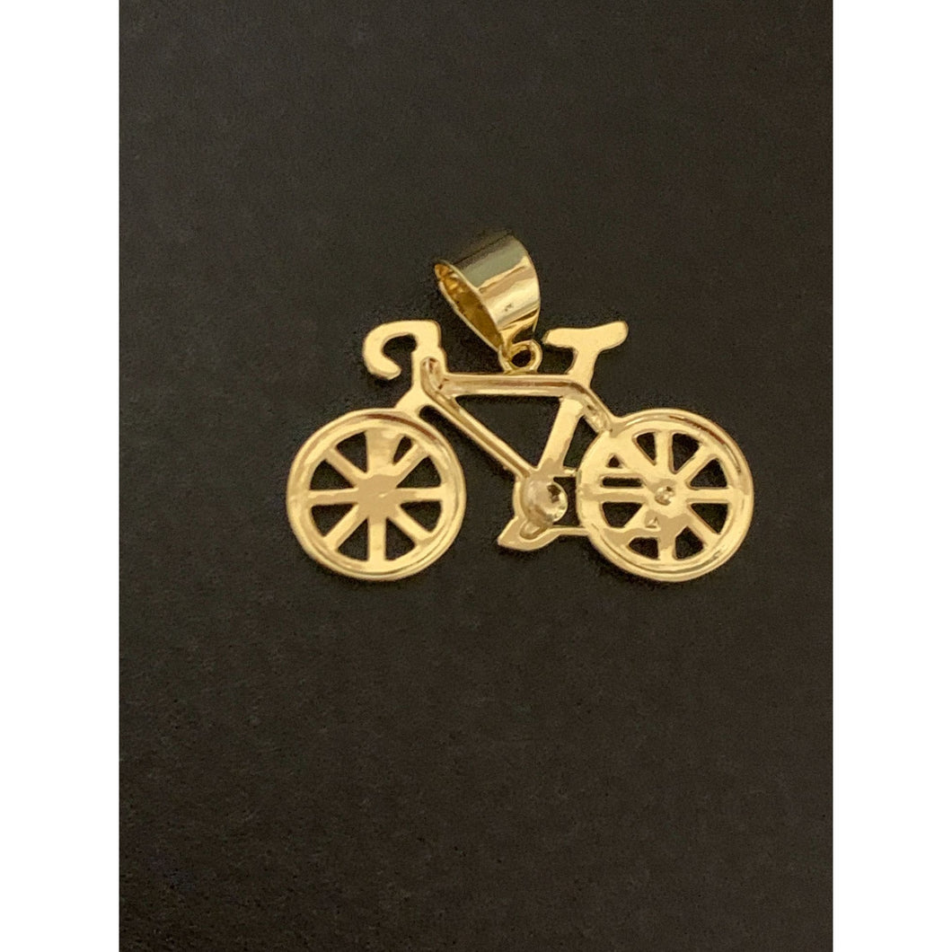 18K Gold Pendant Japan Yellow Gold Bicycle - Rafant