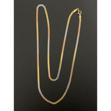 Load image into Gallery viewer, 18K Gold Necklace Chain Tricolor White Yellow Rose Gold 19.75 inches 3.49 grams - Rafant
