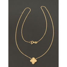 Load image into Gallery viewer, 18K Gold Necklace Centered Flower 16 inches 2.22 grams - Rafant
