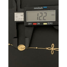 Load image into Gallery viewer, 18K Gold Bracelet Rosary Mother Mary Cross 2.16 grams 7.25 inches - Rafant
