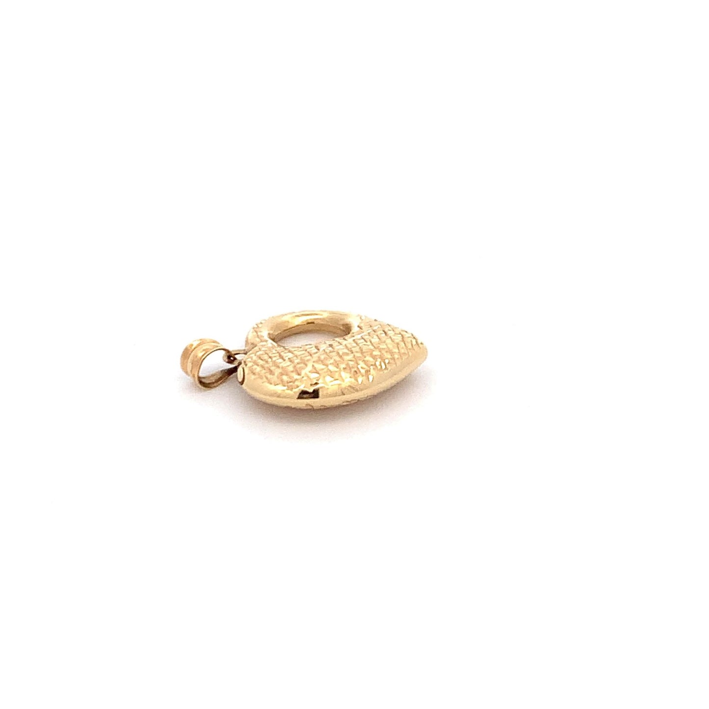 18K Yellow Gold Pendant Heart 1.55 grams - Rafant