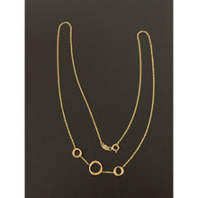 Load image into Gallery viewer, 18K Gold Necklace Chain Link Circle Round Charms 17 inches 2.18 grams - Rafant
