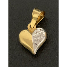 Load image into Gallery viewer, 18K Gold Pendant Heart Two Tone White Yellow 0.50 grams - Rafant
