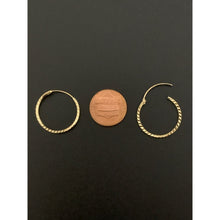 Load image into Gallery viewer, 18K Saudi Gold Hoops Loops Earrings 1.52 grams - Rafant
