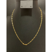 Load image into Gallery viewer, 18K Gold Necklace Chain Paperclip Small Links 18 inches 2.78 grams Thin - Rafant
