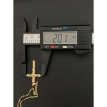 Load image into Gallery viewer, 18K Gold Necklace Chain 17.50&quot; with Cross Pendant 2.06 grams - Rafant
