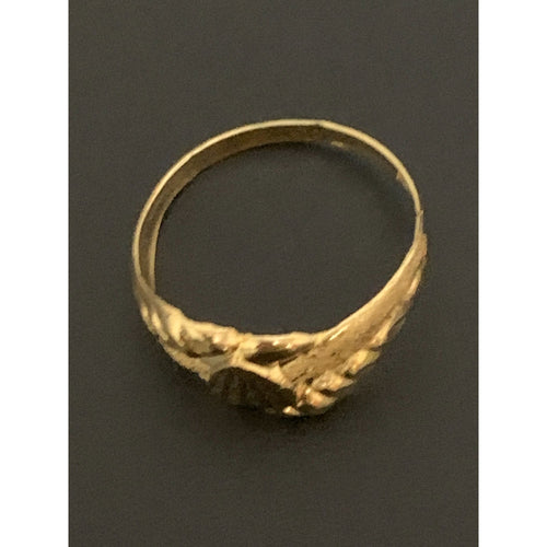 18K Gold Ring Heart 1.52 grams Size 7.5 - Rafant