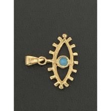 Load image into Gallery viewer, 18K Gold Pendant Evil Eye Turquoise 0.65 grams - Rafant
