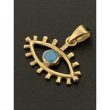 Load image into Gallery viewer, 18K Gold Pendant Evil Eye Turquoise 0.65 grams - Rafant
