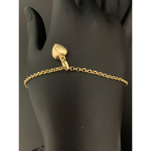 Load image into Gallery viewer, 18K Gold Bracelet with Puffed Heart Charm 1.58 grams Size 7.25 inches - Rafant
