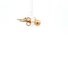 Load image into Gallery viewer, 18K Gold Earrings Stud Ball Polished 1.15 grams Small - Rafant
