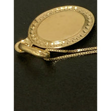 Load image into Gallery viewer, 18K Saudi Gold Necklace Chain 15.75&quot; with Woman Lady Pendant - Rafant
