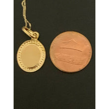 Load image into Gallery viewer, 18K Saudi Gold Necklace Chain 15.75&quot; with Woman Lady Pendant - Rafant
