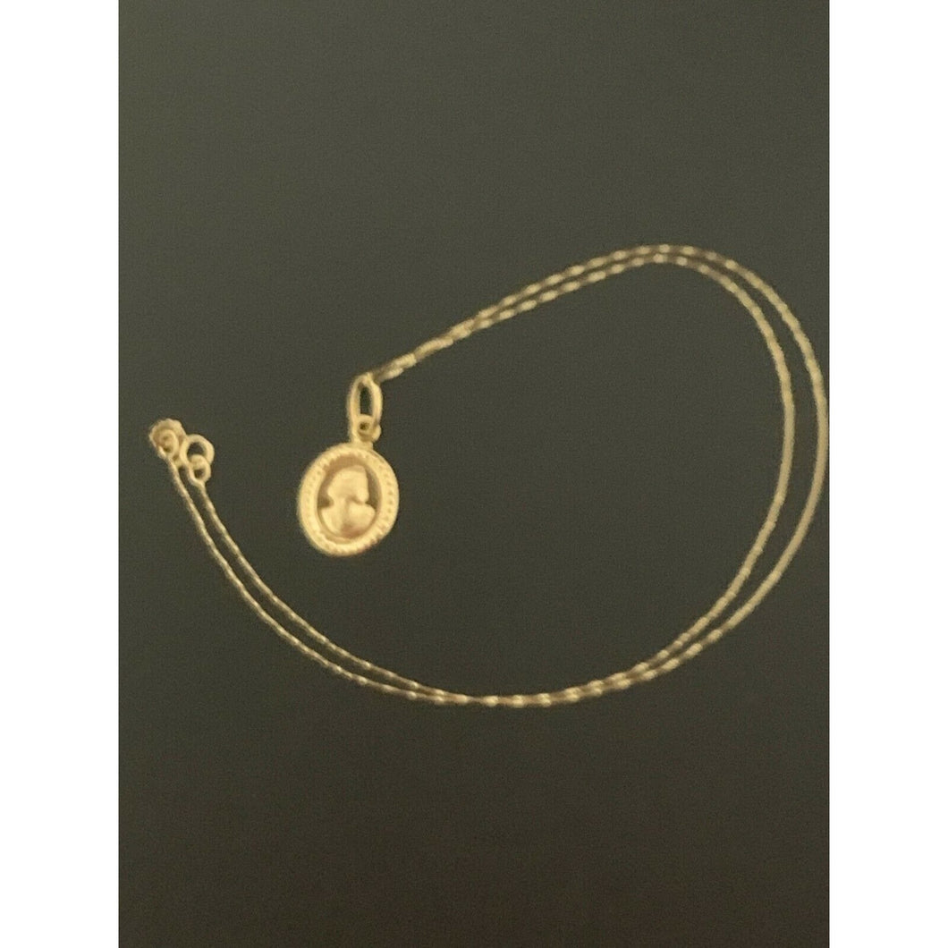 18K Saudi Gold Necklace Chain 15.75