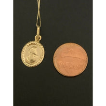 Load image into Gallery viewer, 18K Saudi Gold Necklace Chain 15.75&quot; with Woman Lady Pendant - Rafant
