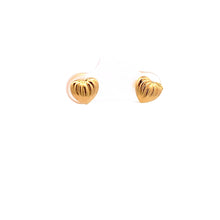 Load image into Gallery viewer, 18K Gold Earrings Heart Stud Tiny 0.98 grams - Rafant
