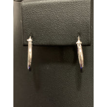 Load image into Gallery viewer, 18K Gold Earrings Hoops Loops Small 1.07 grams White Gold - Rafant
