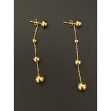 Load image into Gallery viewer, 18K Yellow Gold Earrings  Stud Balls Post Dangling - Rafant
