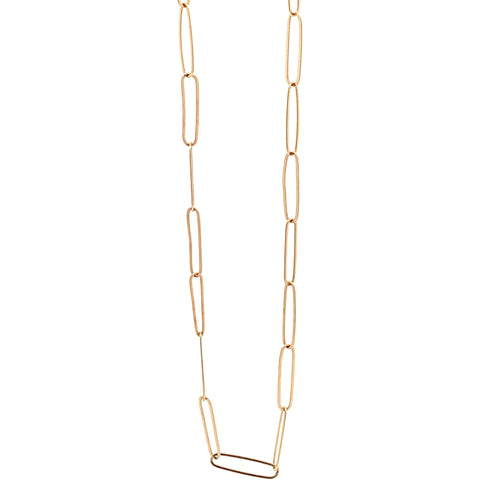 18K Yellow Gold Bracelet Paperclips 1.01 grams 8 inches - Rafant