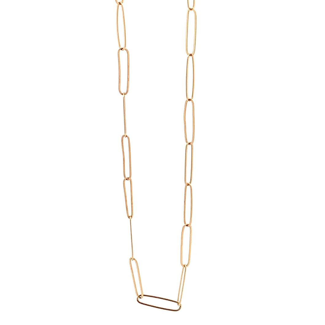 18K Yellow Gold Bracelet Paperclips 1.01 grams 8 inches - Rafant