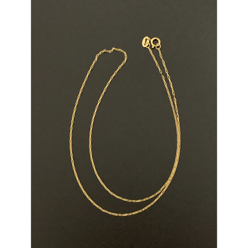 18K Gold Necklace Chain 15.75 inches 0.92 grams - Rafant