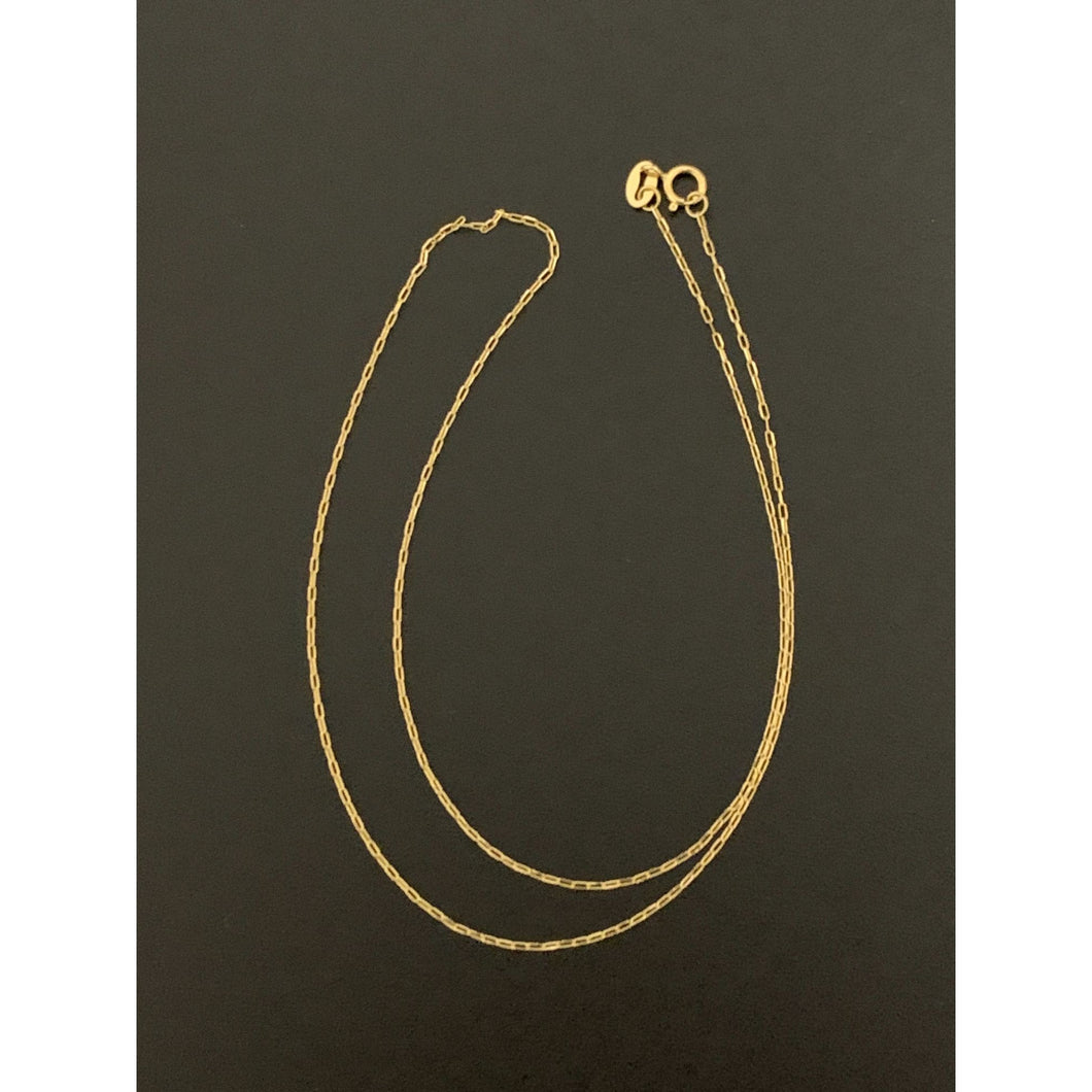 18K Gold Necklace Chain 15.75 inches 0.92 grams - Rafant